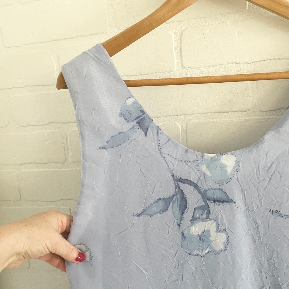 Vintage 90s Y2K Maxi dress Fairy Fluid Flowy Ethereal Feminine Romantic Floral L - Picture 11 of 15